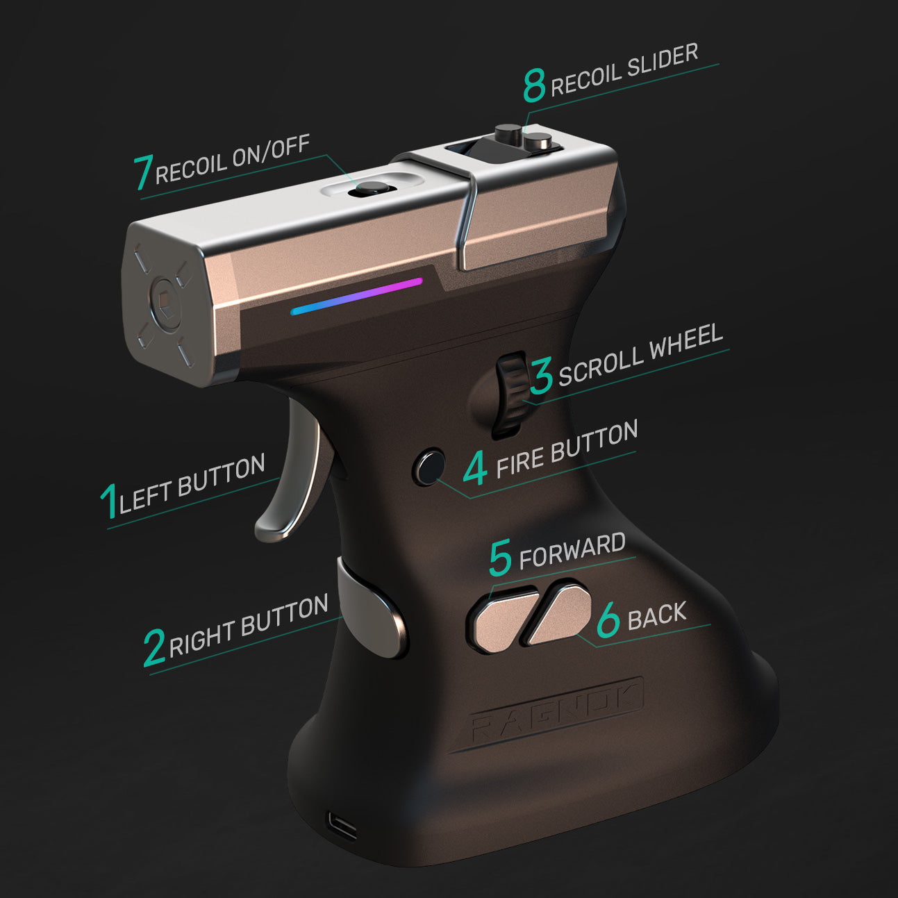 ErgoStrike7: Gun Mouse with FPS-Tailored Recoil